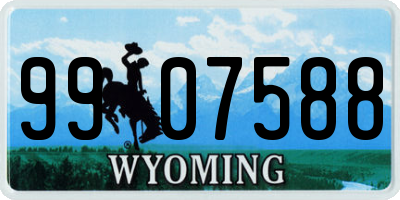 WY license plate 9907588