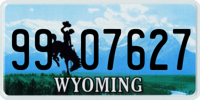 WY license plate 9907627
