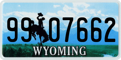 WY license plate 9907662