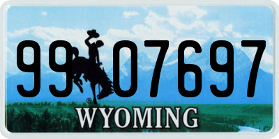 WY license plate 9907697