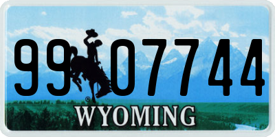 WY license plate 9907744