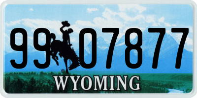WY license plate 9907877