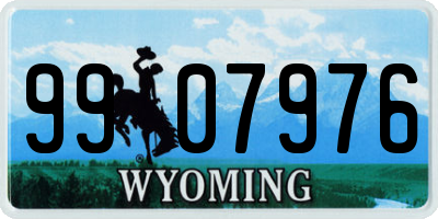 WY license plate 9907976