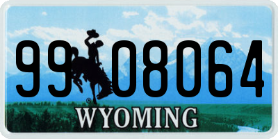 WY license plate 9908064