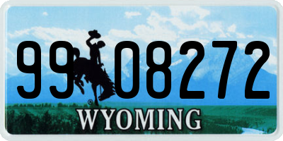 WY license plate 9908272