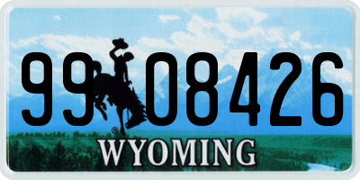 WY license plate 9908426