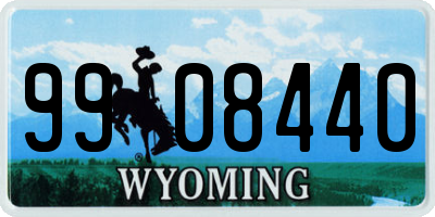WY license plate 9908440