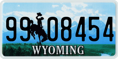 WY license plate 9908454