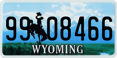 WY license plate 9908466
