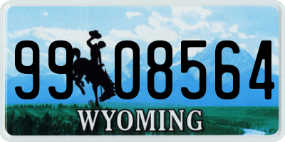 WY license plate 9908564