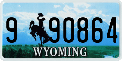 WY license plate 990864