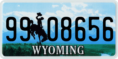 WY license plate 9908656