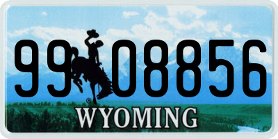 WY license plate 9908856