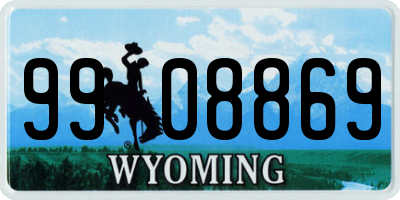 WY license plate 9908869