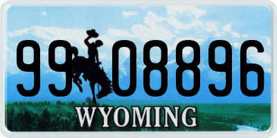 WY license plate 9908896