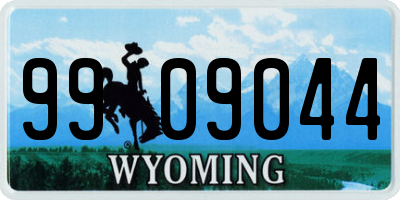 WY license plate 9909044