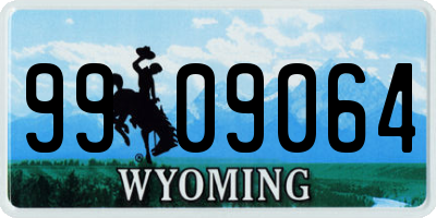 WY license plate 9909064