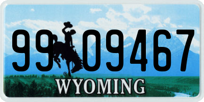 WY license plate 9909467