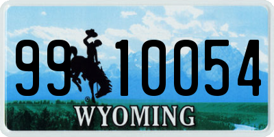 WY license plate 9910054