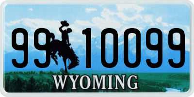 WY license plate 9910099