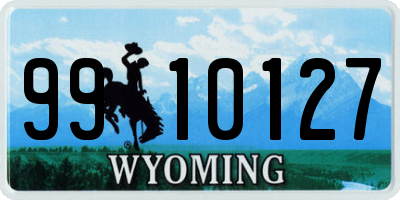 WY license plate 9910127