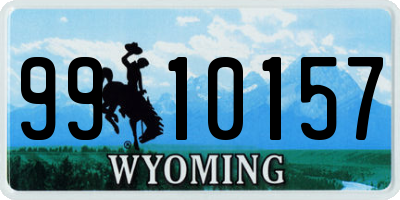 WY license plate 9910157