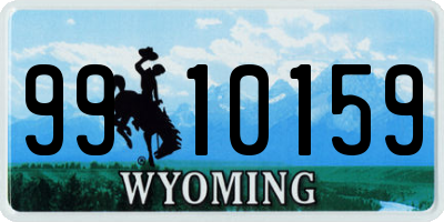 WY license plate 9910159