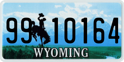 WY license plate 9910164