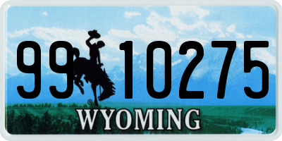 WY license plate 9910275