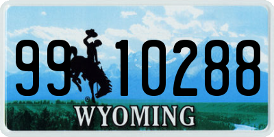WY license plate 9910288
