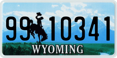 WY license plate 9910341