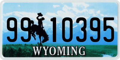 WY license plate 9910395