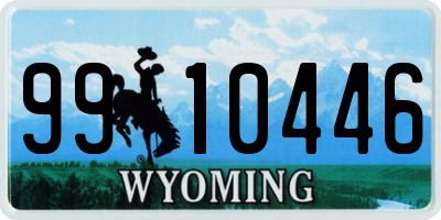 WY license plate 9910446