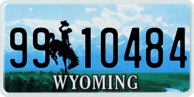 WY license plate 9910484