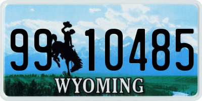 WY license plate 9910485