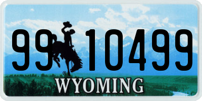 WY license plate 9910499