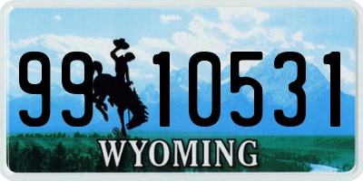 WY license plate 9910531
