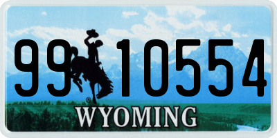 WY license plate 9910554