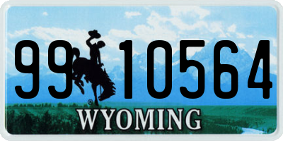 WY license plate 9910564