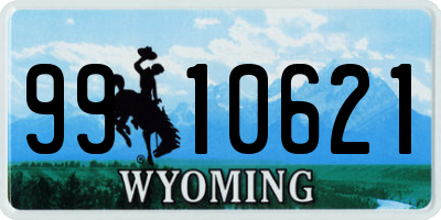 WY license plate 9910621
