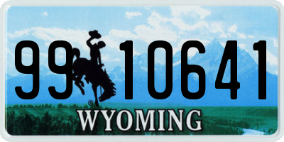 WY license plate 9910641
