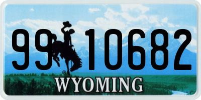 WY license plate 9910682