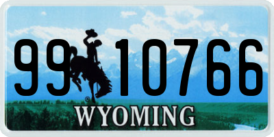 WY license plate 9910766