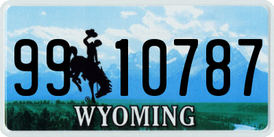 WY license plate 9910787