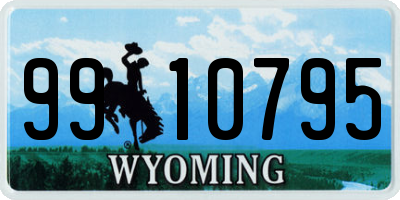 WY license plate 9910795