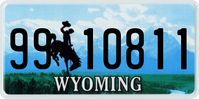WY license plate 9910811