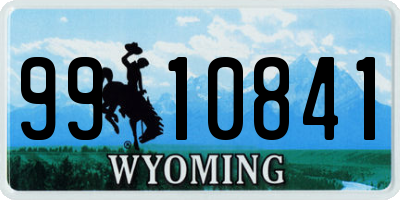 WY license plate 9910841