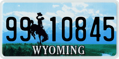 WY license plate 9910845