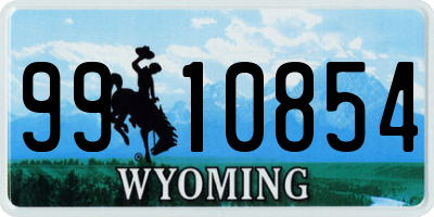 WY license plate 9910854