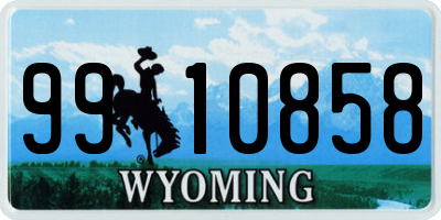 WY license plate 9910858